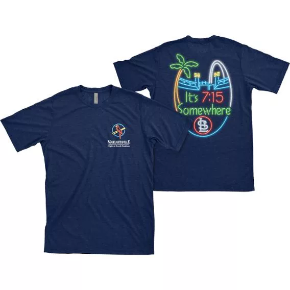 June 29, 2018 St Louis Cardinals - Margaritaville-inspired Cardinals T-shirt  - Stadium Giveaway Exchange