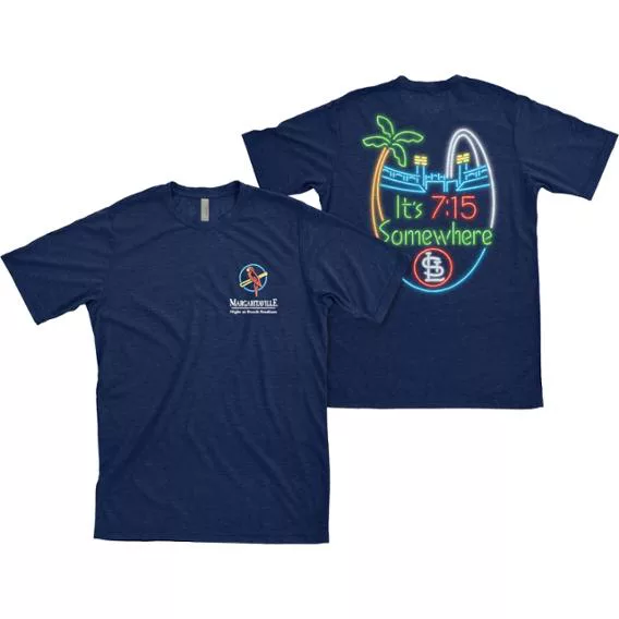 St. Louis Cardinals Margaritaville Night Theme T-shirt (It's 7:15