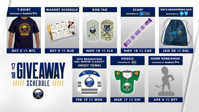 Sabres 17/18 - Stadium Giveaway Exchange