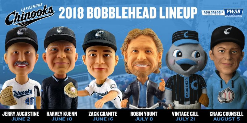 Lakeshore Chinooks 2018 Bobbleheads