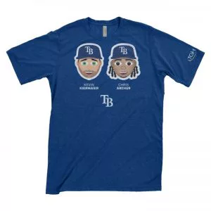 Tampa Bay Rays Chris Archer & Kevin Kiermaier Emoji T-Shirt 4-15-2018