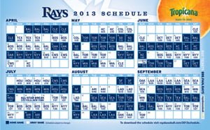 Apr 2 Tampa Bay Rays vs. Baltimore Orioles – Magnet Schedule