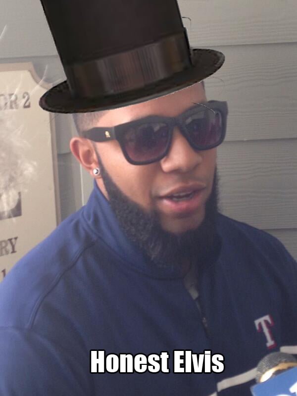 Elvis Andrus Rocking! the Abraham Lincoln beard