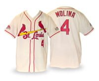April 26, 2014 Pittsburgh Pirates vs. St. Louis Cardinals – Replica Alternate Molina Jersey with 2013 Central Division Champions Logo