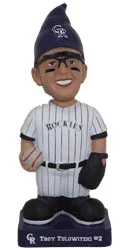 colorado rockies tulo gnome bobble 6 22 14 June 22, 2014 Milwaukee Brewers vs Colorado Rockies Obi Wan Owitzki Bobblehead Gnome