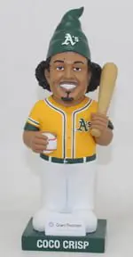 oakland athletics crispgnome 6 22 2014 June 22, 2014 Boston Red Sox vs Oakland Athletics Coco Crisp Garden Gnome