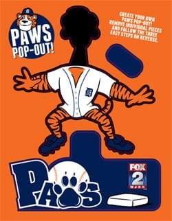 August 3, 2014 Detroit Tigers vs. Colorado Rockies – PAWS “Pop-Out” Figurine