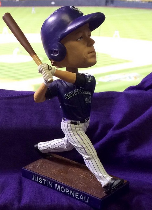 April 12, 2015 Colorado Rockies vs. Chicago Cubs – Justin Morneau Batting Champ Bobblehead