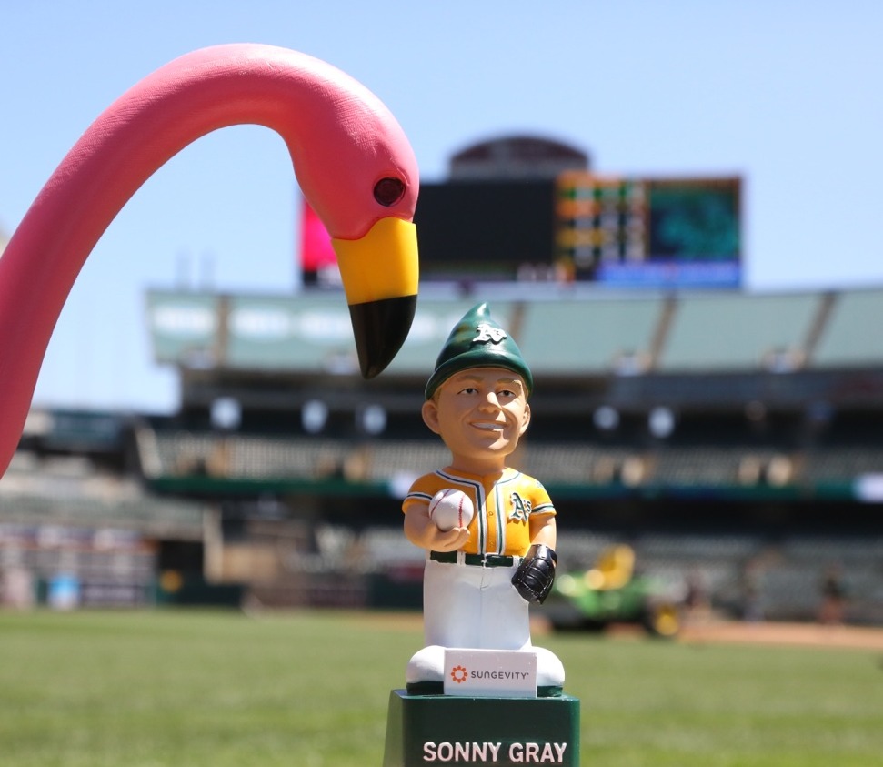 sonny gray garden gnome - oakland athletics