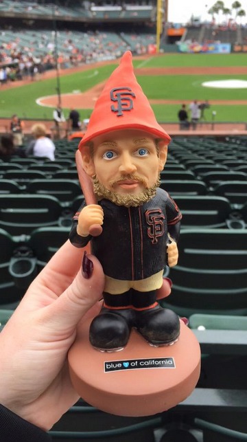 hunter pence garden gnome - san francisco giants