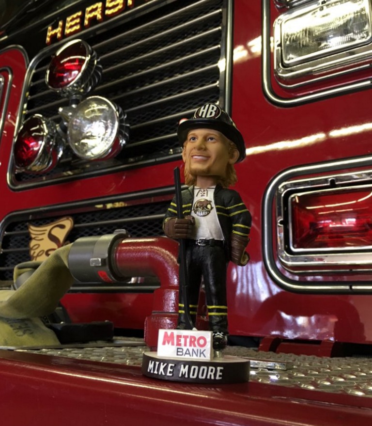 February 10, 2016 Hersey Bears vs Bridgeport Sound Tigers – Mike Moore Bobblehead