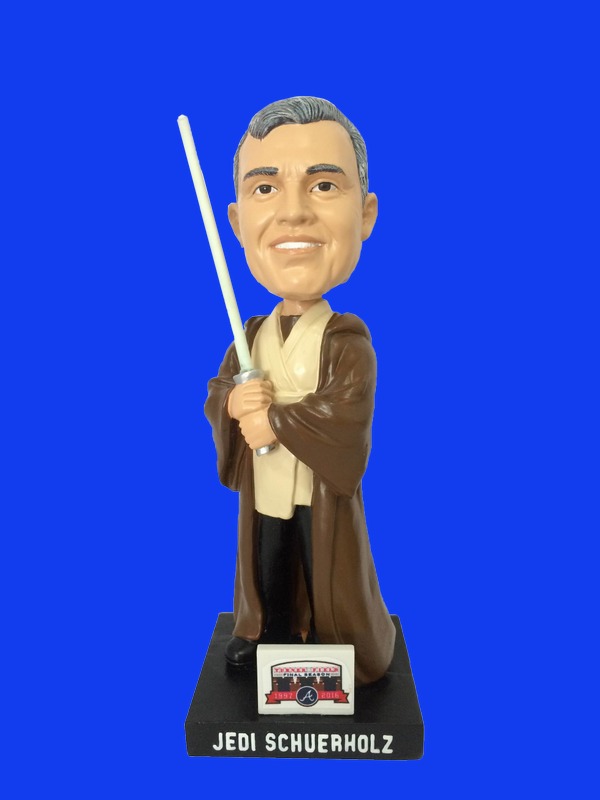 Atlanta Braves Jedi Master Schuerholz Bobblehead 7-1-2016