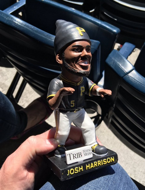 josh harrison gnome - pittsburgh pirates - 4-17-2016