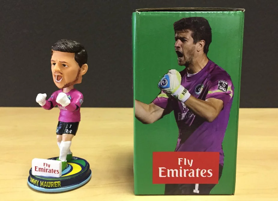 jimmy maurer bobblehead - new york cosmos - 8-27-2016
