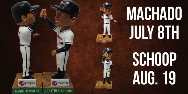 July 8, 2016 Delmarva Shorebirds – Manny Machado Handshake Bobblehead