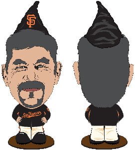 San Francisco Giants Bruce Bochy Gnome 7-31-2016