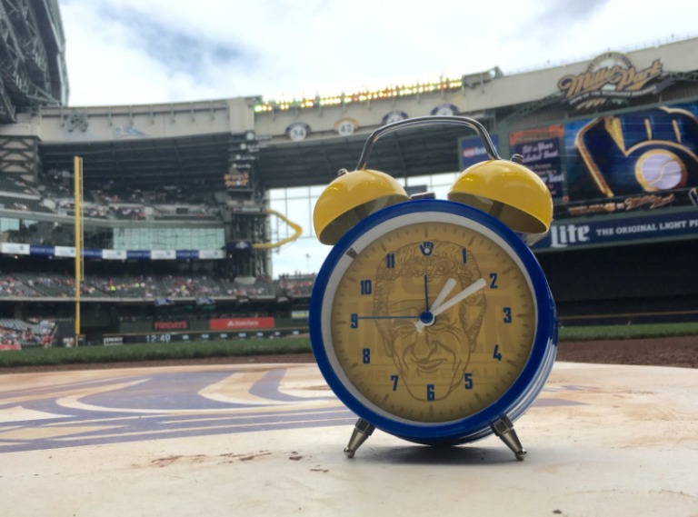 July 10, 2016 Milwaukee Brewers – Bob Ueker Talking Alarm Clock