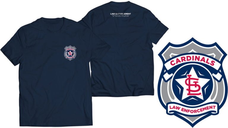 September 8, 2016 St Louis Cardinals – Law Enforcement Appreciation Night T-Shirt