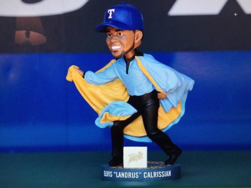 Texas Rangers Taki's Elvis Landrus Calrissian Star Wars Bobblehead 8-27-2016