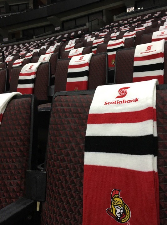 October 12, 2016 Ottawa Senators – Scarf