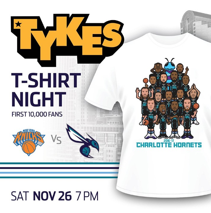 November 26, 2016 Charlotte Hornets – T-Shirt