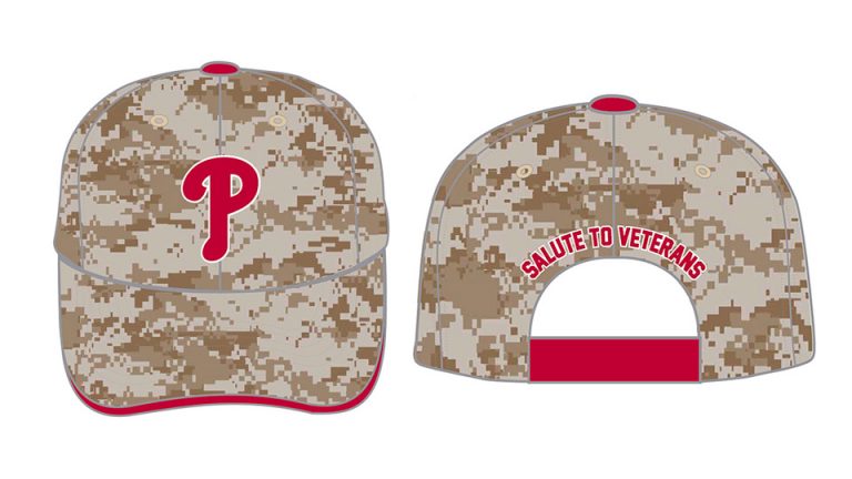 July 4, 2017 Philadelphia Phillies – Camo Veterans Cap