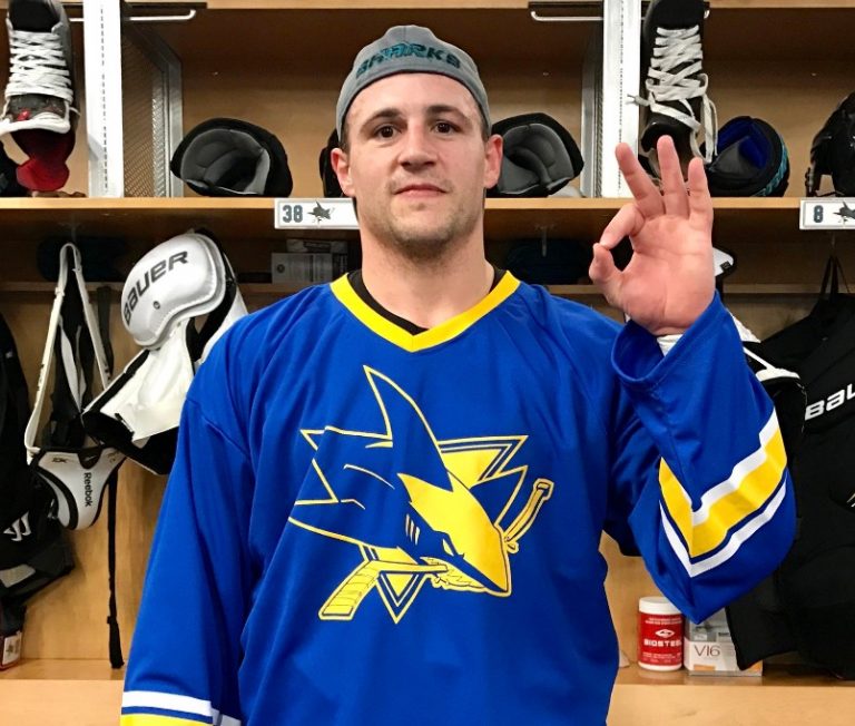 February 4, 2017 San Jose Sharks – Warriors Mashup Jersey