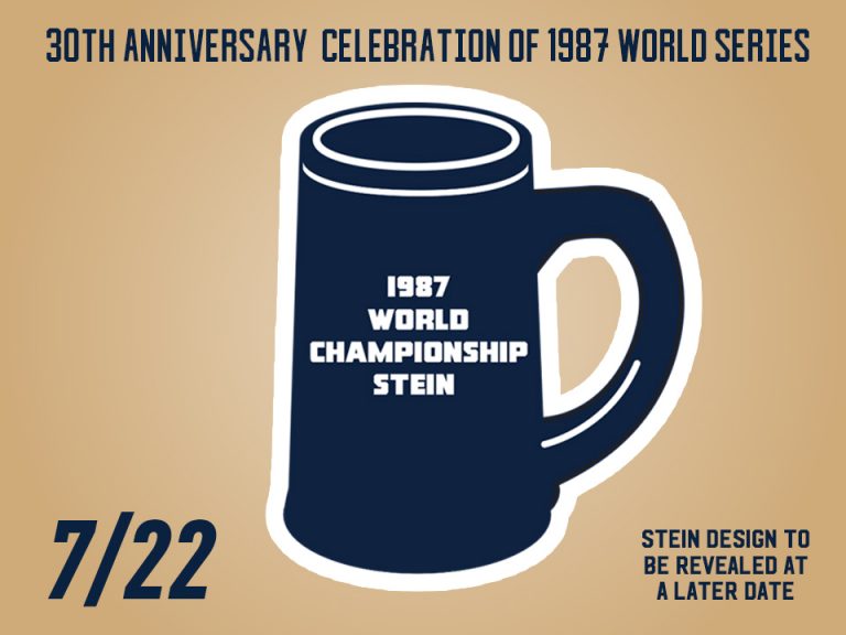 July 22, 2017 Minnesota Twins – 1987 World Championship Stein