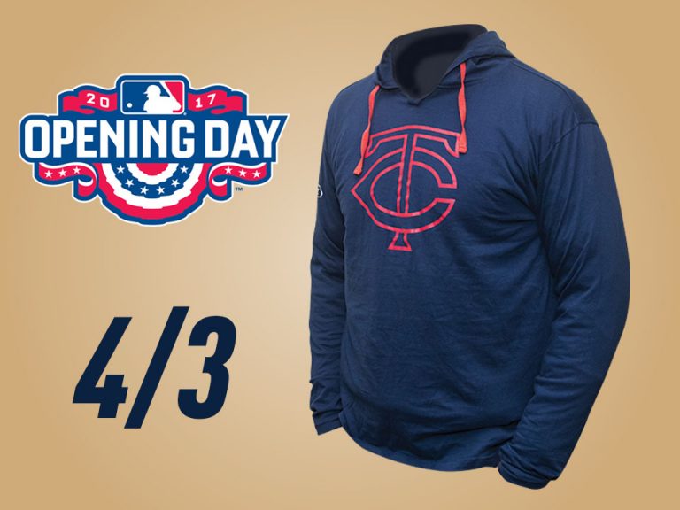 April 3, 2017 Minnesota Twins – Long Sleeve Hooded Tee