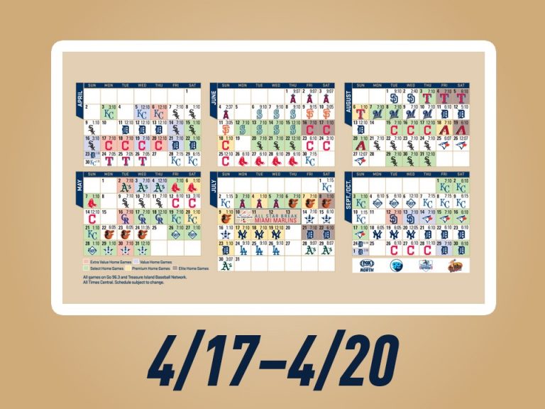 April 20, 2017 Minnesota Twins – Magnet Schedule