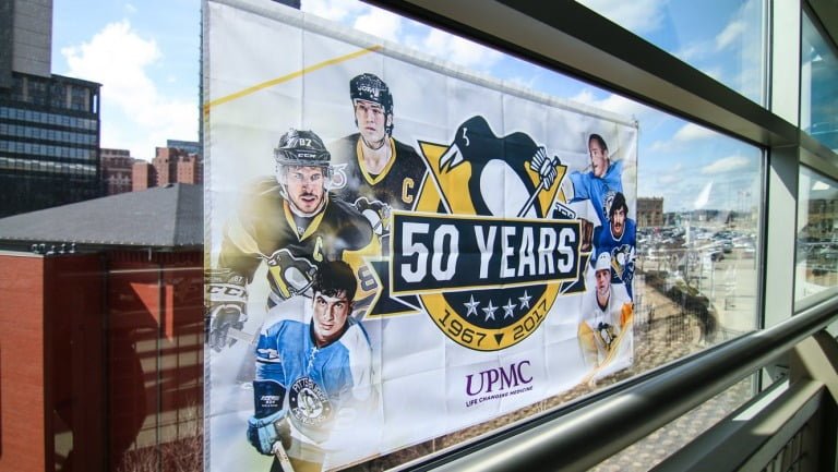 March 29, 2017 Pittsburgh Penguins – 50th Anniversary Banner