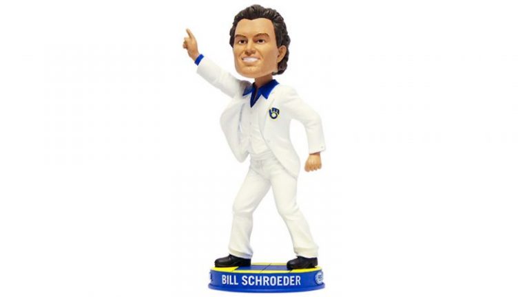September 23, 2017 Milwaukee Brewers – Bill Schroeder Disco Pose Bobblehead