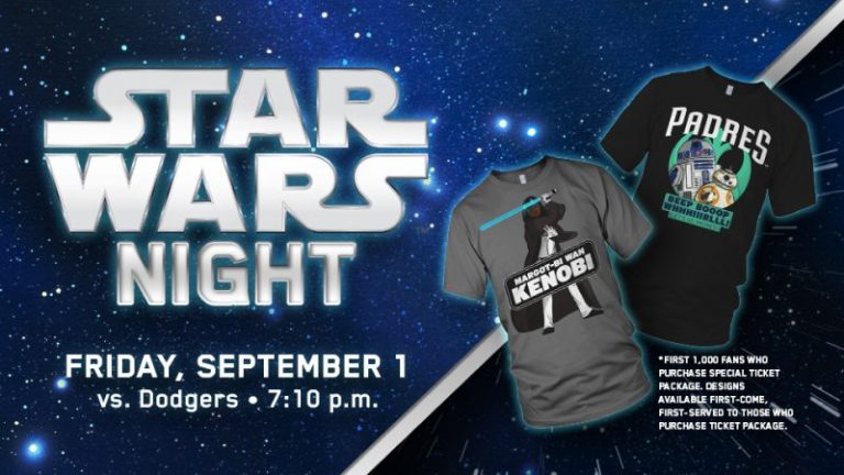 September 1, 2017 San Diego Padres – Star Wars Shirt