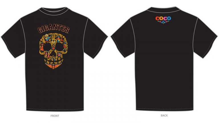 September 17, 2017 San Francisco Giants – Pixar’s “Coco” T-shirt