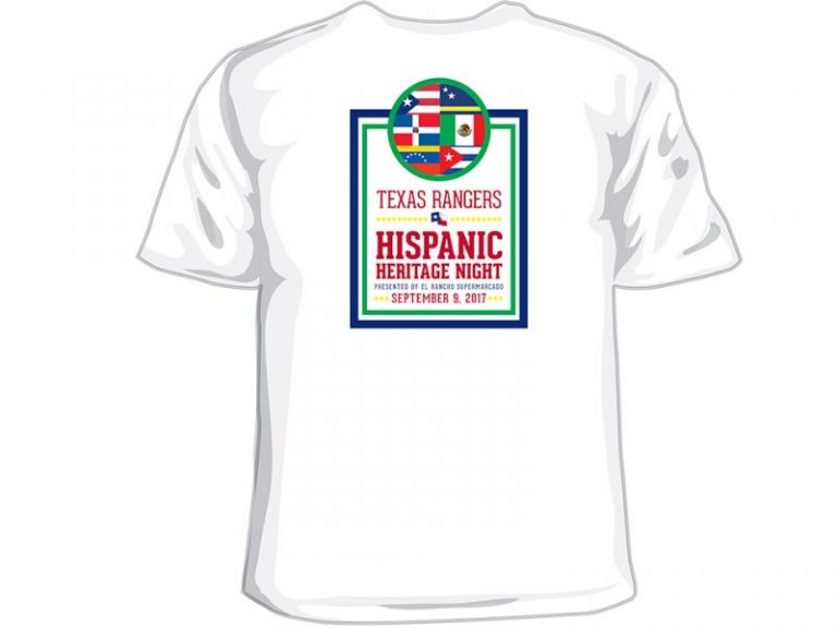 September 8, 2017 Texas Rangers – Hispanic Heritage Shirt