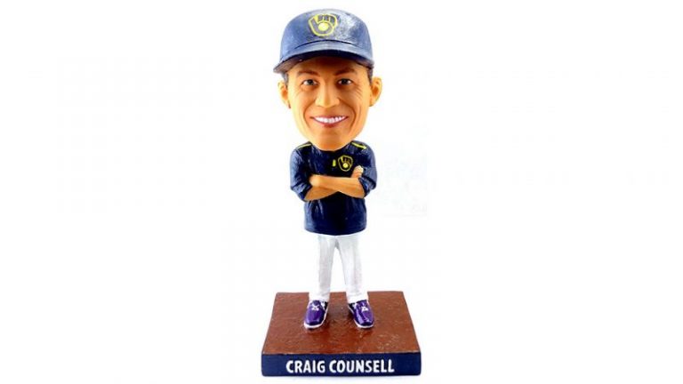 September 2, 2017 Milwaukee Brewers – Craig Counsell mini-bobblehead