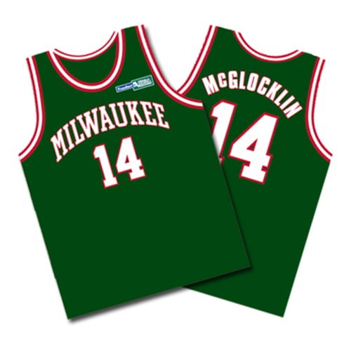 Janurary 26, 2018 Milwaukee Bucks – JOHNNY MCGLOCKLIN JERSEY