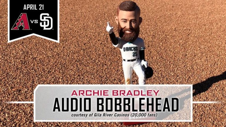 April 21, 2018 Arizona Diamondbacks – Archie Bradley Audio Bobblehead
