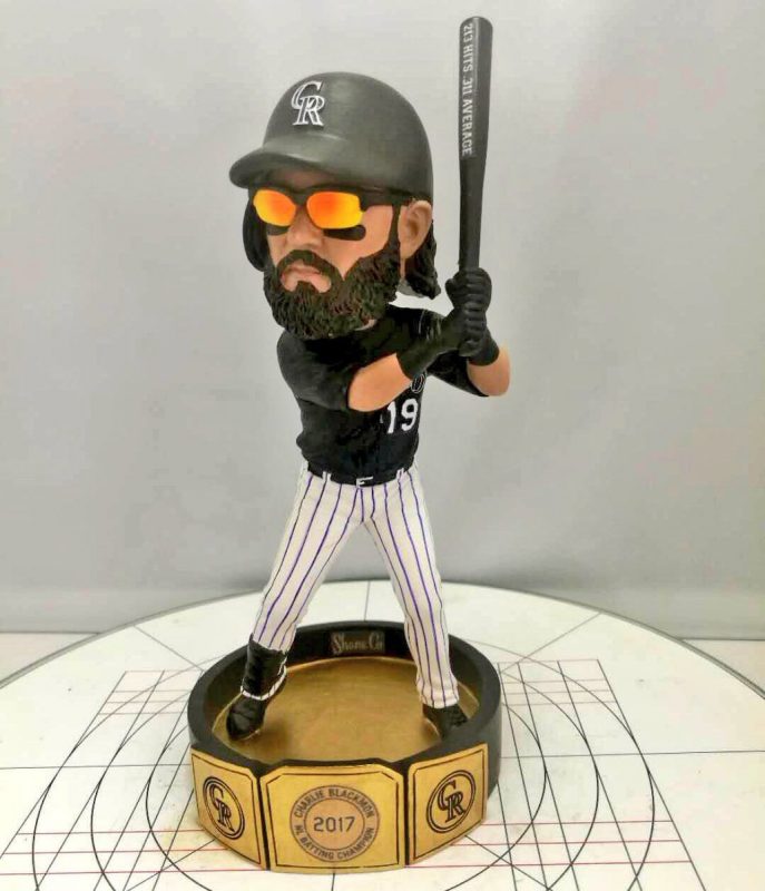 April 8, 2018 Colorado Rockies – Charlie Blackmon NL Batting Champion Bobblehead