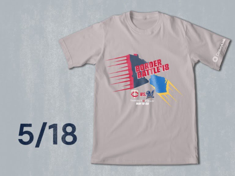 May 18, 2018 Minnesota Twins – Border Battle T-Shirt