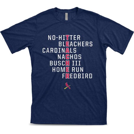 June 11, 2018 St Louis Cardinals - Teachers-themed Cardinals shirt - Stadium Giveaway Exchange