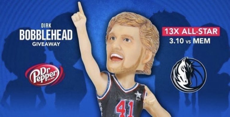March 10, 2018 Dallas Mavericks – Dirk 13th All-Star Bobblehead