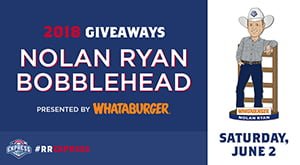 Round Rock Express 2018 Promotional Stadium Giveaways