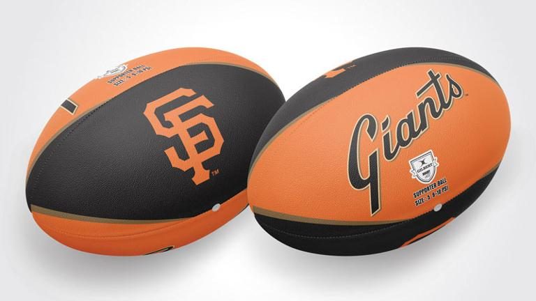 May 14, 2018 San Francisco Giants – Giants-branded Rugby ball