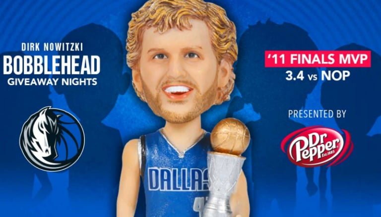 March 4, 2018 Dallas Mavericks – Dirk 2011 MVP Finals Bobblehead