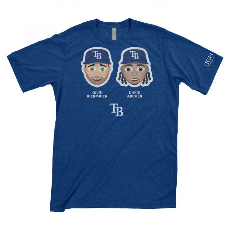 April 15, 2018 Tampa Bay Rays – Chris Archer & Kevin Kiermaier Emoji T-Shirt