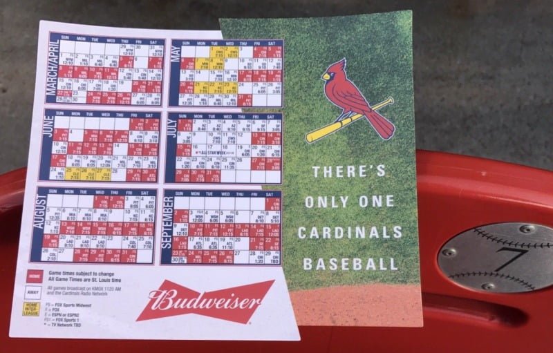April 5, 2018 St Louis Cardinal - 2018 Cardinals Magnet Schedule - Stadium Giveaway Exchange