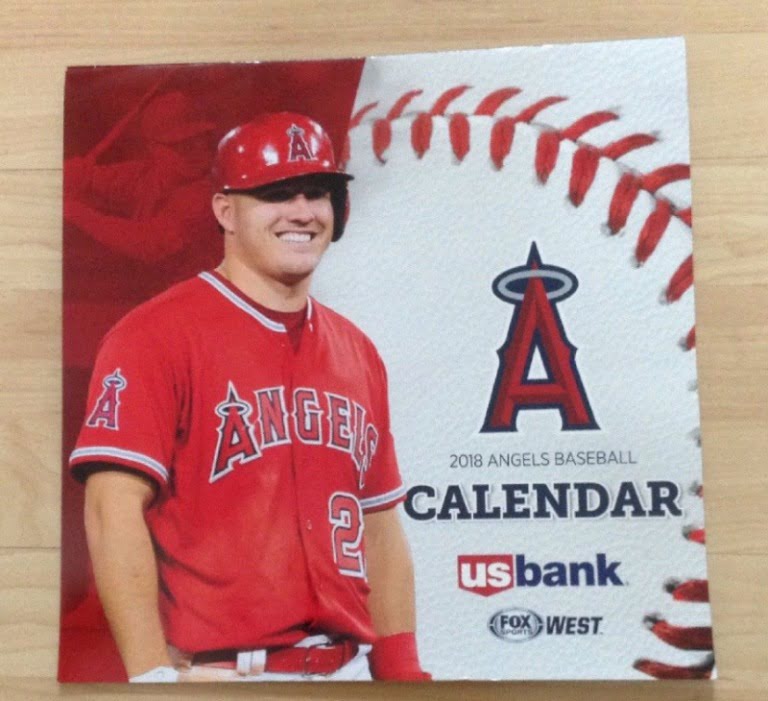 April 2, 2018 Los Angeles Angels Wall Calendar Stadium Giveaway
