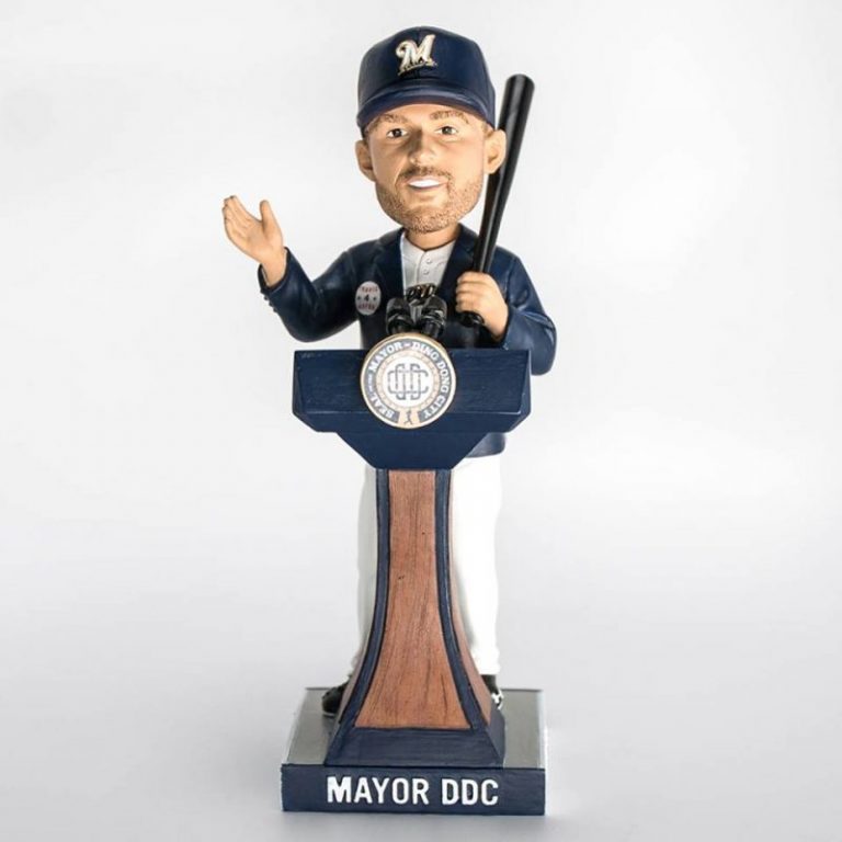 May 27, 2018 Milwaukee Brewers – Travis Shaw ‘Mayor of Ding Dong City’ Bobblehead