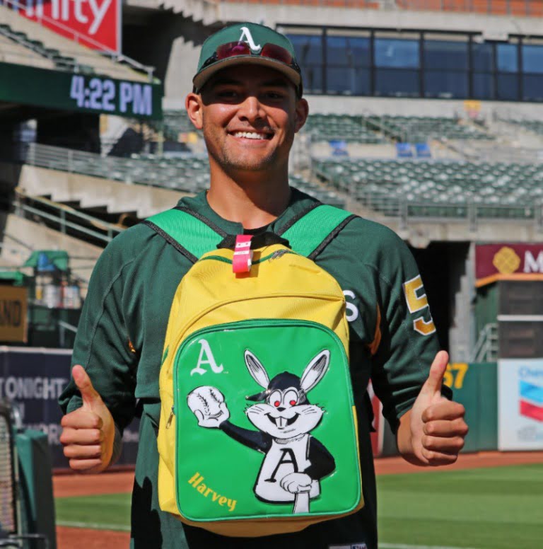 May 26, 2018 Oakland Athletics – Harvey the Rabbit Backpack